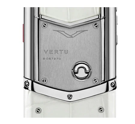 Vertu Signature V Mother Of Pearl White Leather Keypad Mobile Phone - Image 6