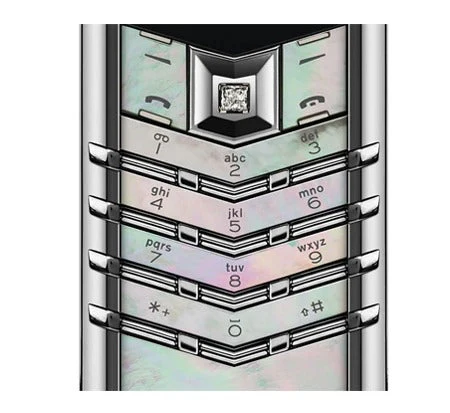 Vertu Signature V Mother Of Pearl White Leather Keypad Mobile Phone - Image 7