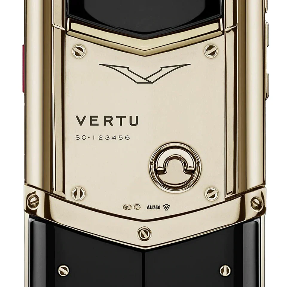 Vertu Signature 18Ct Real Gold Black Ceramic Keypad Mobile - Image 3