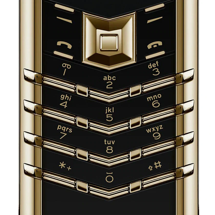 Vertu Signature 18Ct Real Gold Black Ceramic Keypad Mobile - Image 4