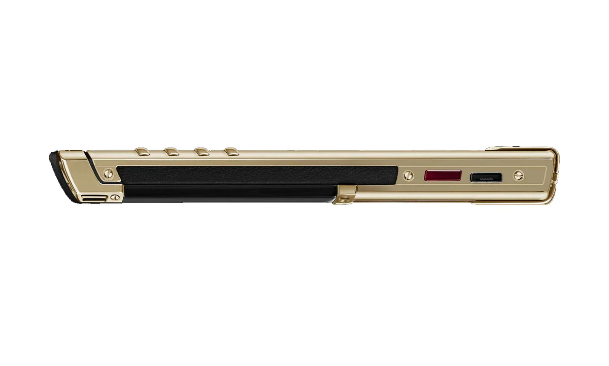 Vertu Signature 18Ct Real Gold Black Ceramic Keypad Mobile - Image 5