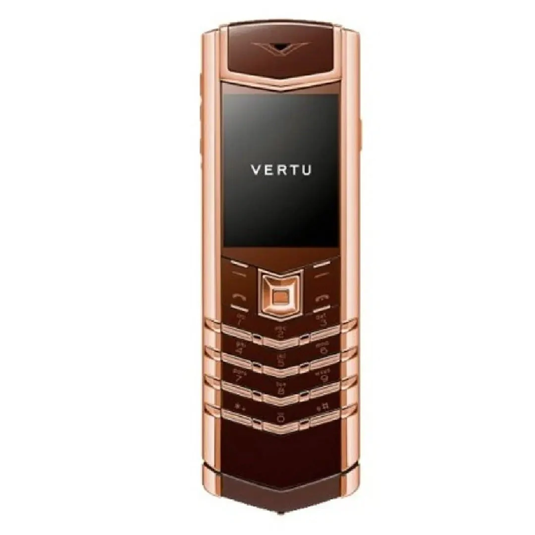 Vertu Signature S 18Ct Rose Gold Brown Luxury Mobile Phone - Image 3