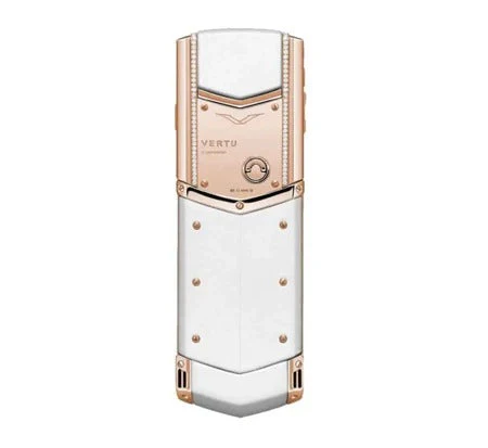 Vertu Signature White Rose Gold Diamond Edition Keypad Mobile Phone - Image 2