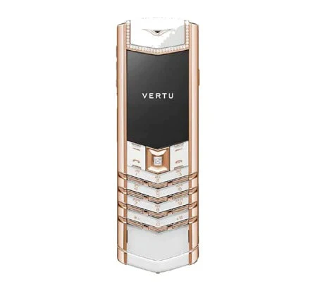 Vertu Signature White Rose Gold Diamond Edition Keypad Mobile Phone - Image 3